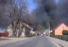 Pożar na składowisku