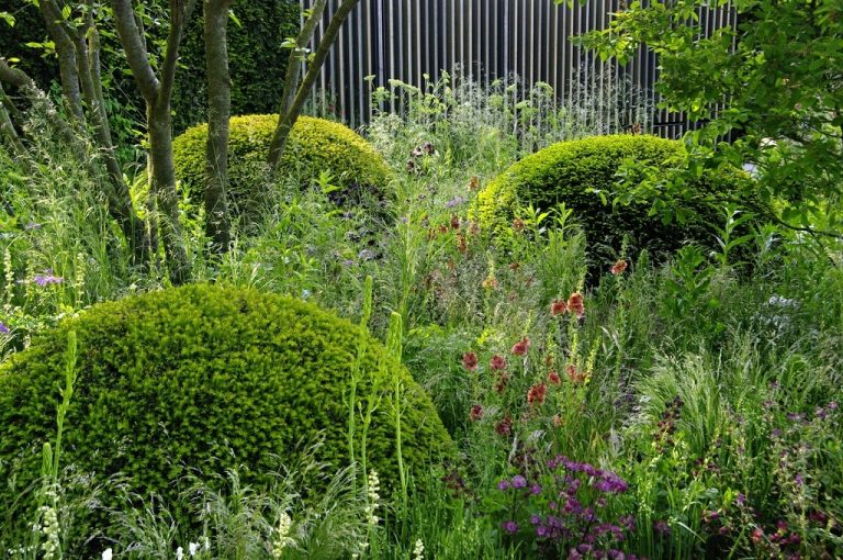 Realistyczny obraz ogrodów na Chelsea Flower Show w Londynie