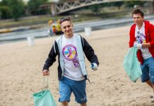 Plaża Warta posprzątania
