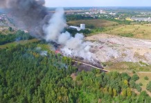 Pożar składowiska w Ostrołęce