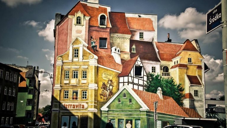 Na poznańskiej Śródce powstał trójwymiarowy mural