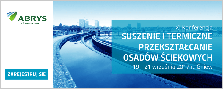 Banner konferencja Suszenie osadów sciekowych 750 x 300