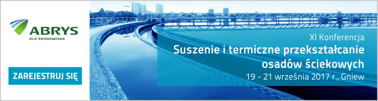 Suszenie osadów ściekowych banner