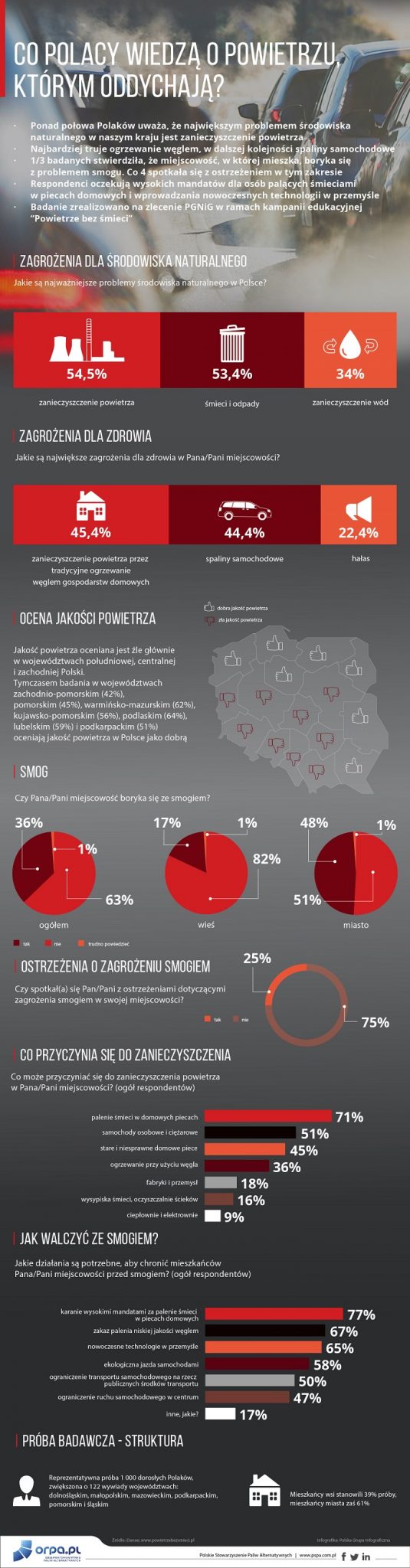 Jakoś powietrza w Polsce - infografika