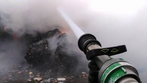 Pożar składowiska odpadów pod Gorzowem Wlkp.
