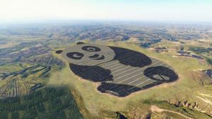Chińczycy zbudowali farmę słoneczną w kształcie… gigantycznej pandy