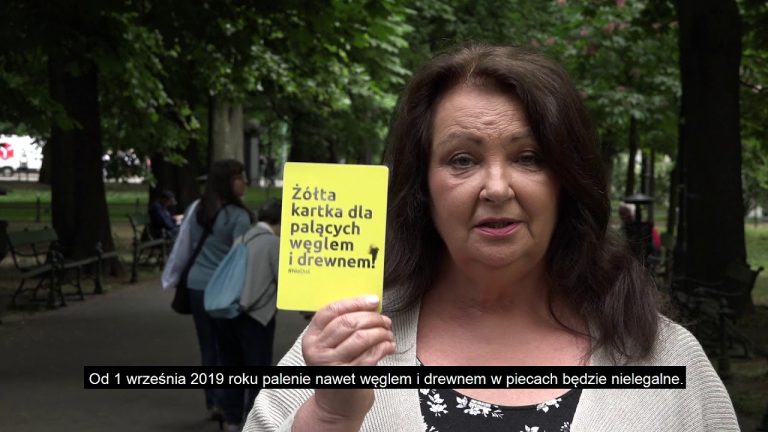 Żółta kartka dla palących węglem. Gwiazdy zachęcają do walki ze smogiem w Krakowie
