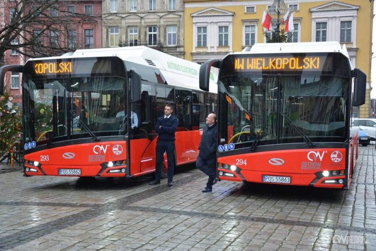 Elektryczne autobusy ładowane zieloną energią. Ostrów Wlkp. wyróżniony