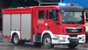 Pożar odpadów w województwie łódzkim