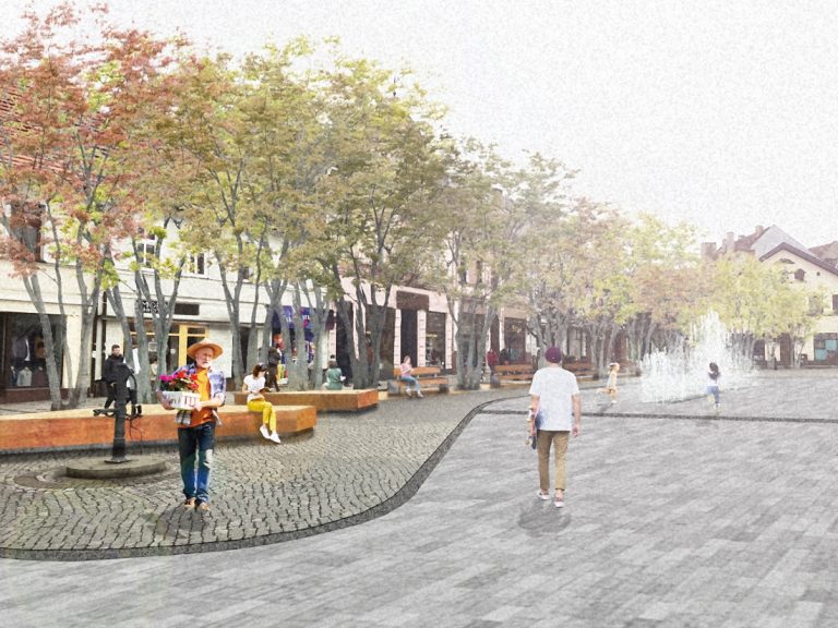 Nowe centrum i rynek z oazą zieleni