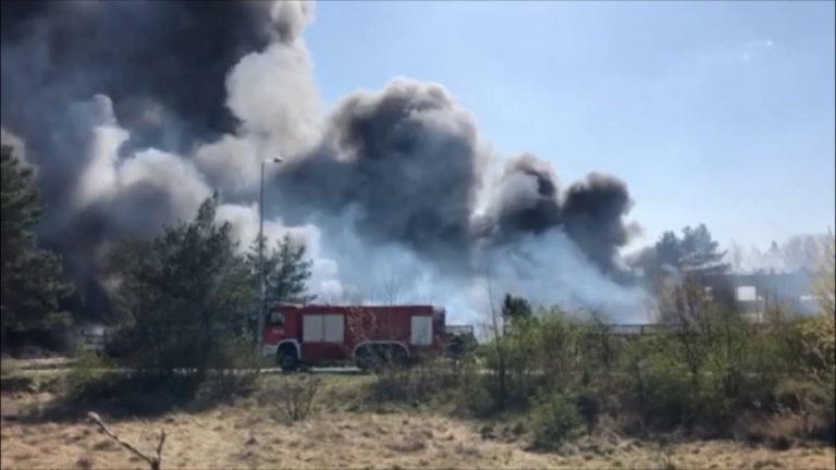 Pożar odpadów chemicznych w woj. świętokrzyskim