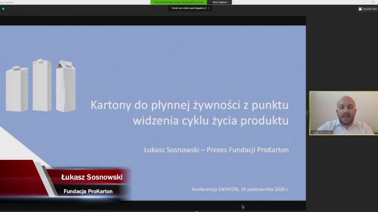 Envicon 2020. Kartony do płynnej żywności z punktu widzenia cyklu życia produktu