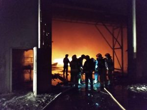 Pożar w zakładzie przetwarzania odpadów komunalnych w Przemyślu
