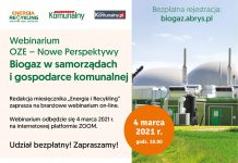 O biogazowej przyszłości już 4 marca podczas bezpłatnego webinarium “OZE – Nowe Perspektywy”