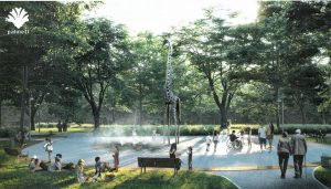 Żyrafa wśród zamgławiaczy. Oto jak zmieni się Park Praski