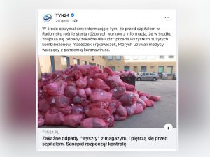 Sterta odpadów medycznych zalegała przed szpitalem