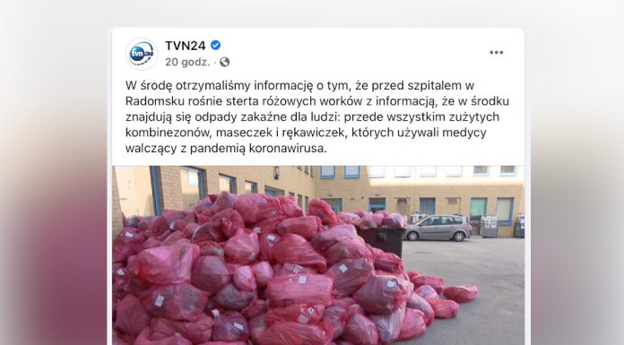 Sterta odpadów medycznych zalegała przed szpitalem