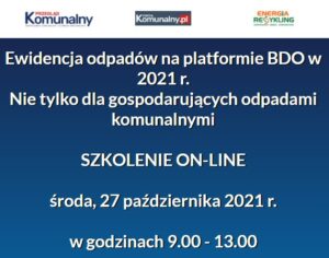 Czy na pewno znasz BDO? Szkolenie z Bazy Danych Odpadowych już 27 października!