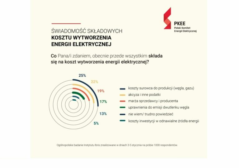 Tylko co piąty Polak wie, z czego wynikają ceny energii