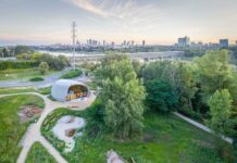 Pawilon Edukacyjny Kamień - widok z góry