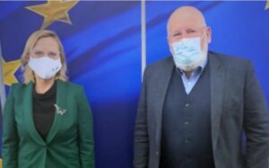 Anna Moskwa spotkała się z wiceprzewodniczącym Komisji Europejskiej Fransem Timmermansem