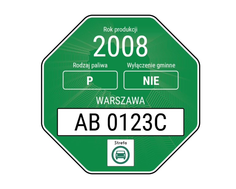 Nowy wzór naklejki dla pojazdów uprawnionych do wjazdu do stref czystego transportu