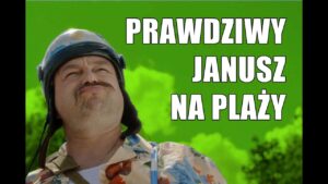 ekoTurysta i prawdziwy Janusz na polskiej plaży 2022. WFOŚiGW w Gdańsku ruszył z kampanią edukacyjną