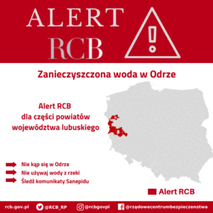 W Lubuskiem alert RCB o zanieczyszczonej wodzie w Odrze