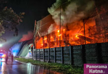 Duży pożar na wysypisku odpadów pod Kutnem