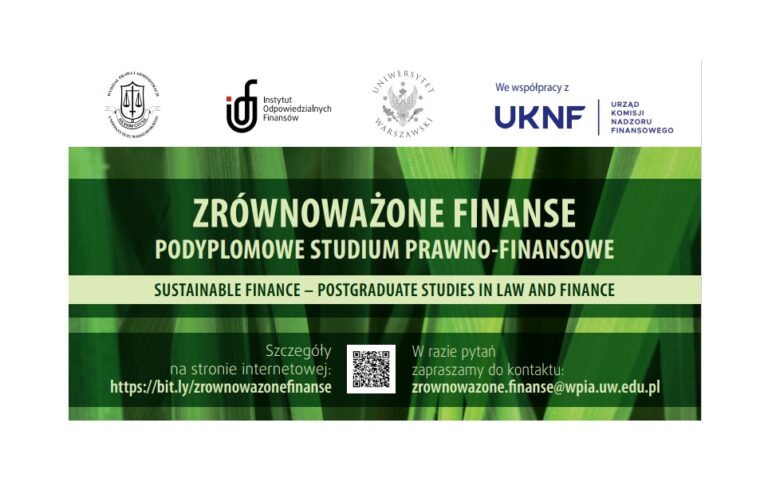 Zrównoważone finanse. Trwa nabór na nowy kierunek studiów podyplomowych