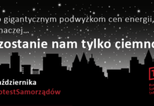 “Tylko ciemność” – samorządowcy protestują w Warszawie