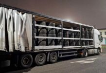 Podlaskie. Zatrzymano nielegalny transport zużytych opon. 5 tys. złotych mandatu dla kierowcy