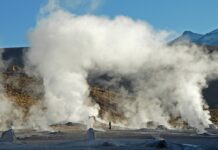 gejzer, para wodna, geotermia, Chile