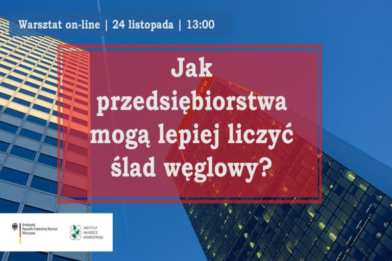 Jak przedsiębiorstwa mogą lepiej liczyć ślad węglowy? Warsztaty on-line