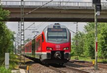 Pociąg niemieckich kolei regionalnych