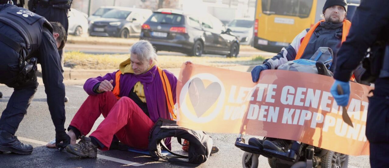 Protest aktywistów klimatycznych