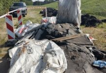 Lubuskie. Cztery tony odpadów niebezpiecznych porzucone przy A2