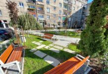 Dwa podwórka w centrum Świdnicy po rewitalizacji
