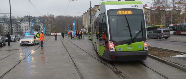 Nowa linia tramwajowa w Olsztynie przechodzi testy