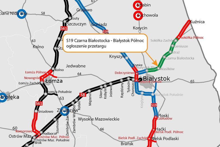 Blisko 350 mln zł pochłonie budowa odcinka S19 Czarna Białostocka-Białystok Północ
