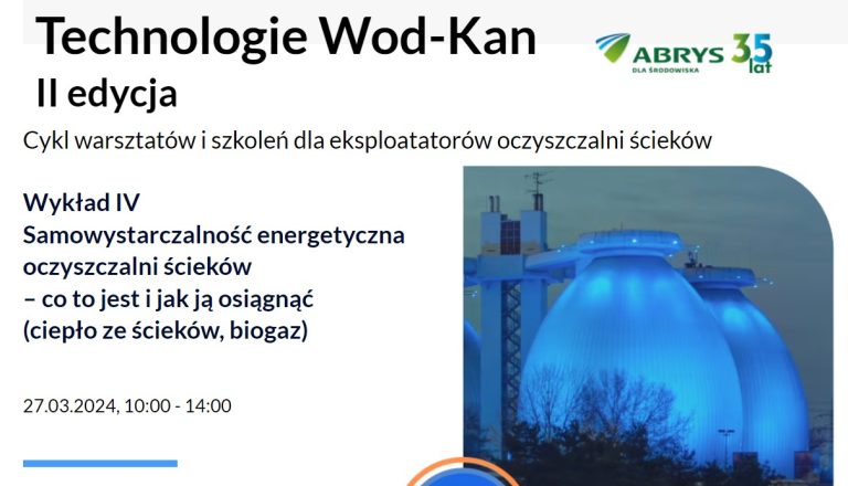 Wszystko o samowystarczalności energetycznej oczyszczalni ścieków