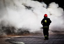 Pożar hałdy odpadów w Warszawie – Rembertowie Akcja gaśnicza