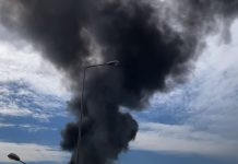 Pożar na składowisku odpadów pod Łaskiem opanowany
