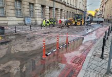 Poważna awaria wodociągowa w Krakowie. Zalane centrum miasta