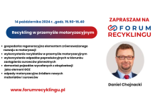 Forum Recyklingu 2024: Daniel Chojnacki o zmianach w przemyśle motoryzacyjnym