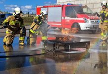 Ćwiczenia przeciwpożarowe w Jarocinie