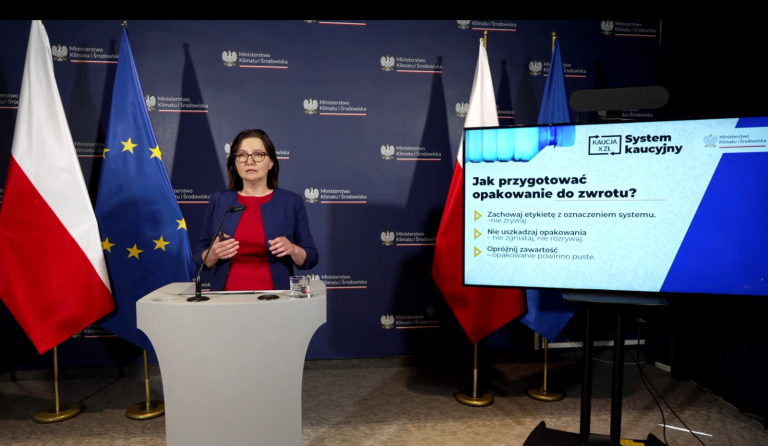 System kaucyjny. Konferencja prasowa z udziałem wiceministry Anity Sowińskiej