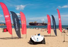 Autonomiczny robot sprzątający plażę na Stogach w Gdańsku