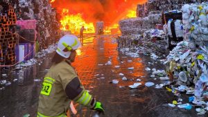Lubelskie. Pożar składowiska odpadów plastikowych