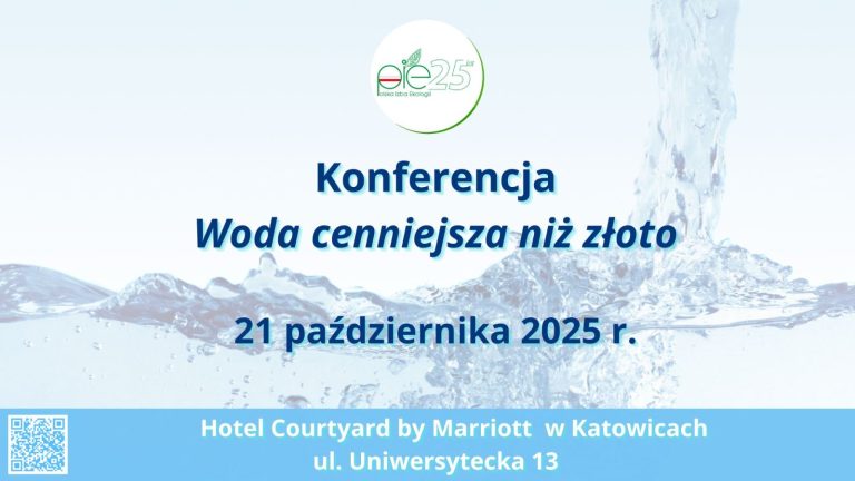 Konferencja PIE nt. Woda cenniejsza  już 21 października!